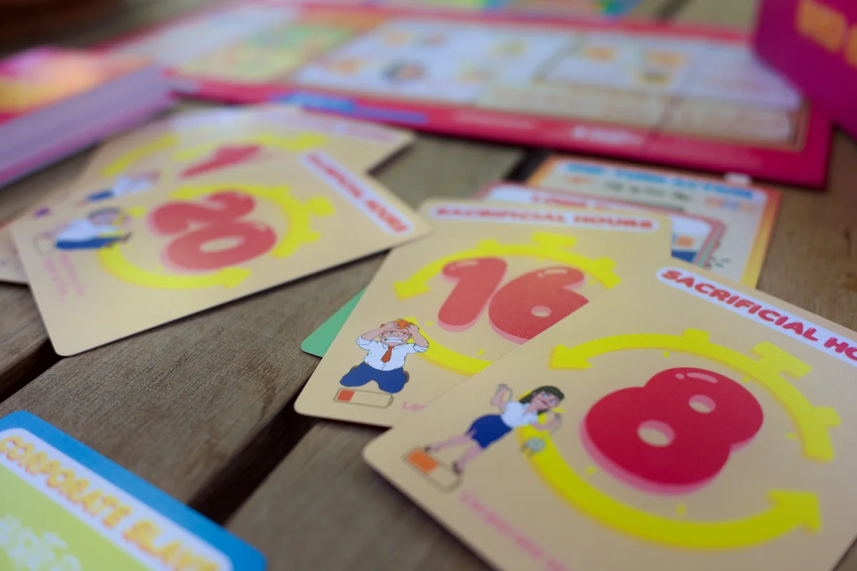 Yellow Hours cards being spent