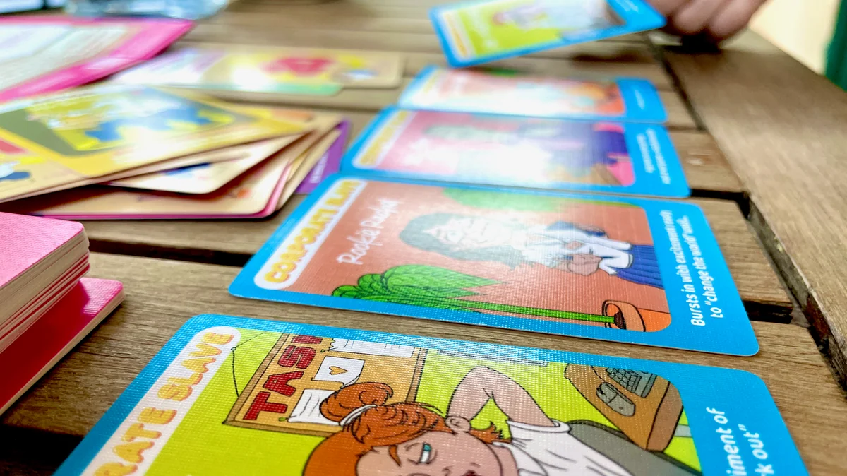 Hand-drawn Bald Bosses cards
